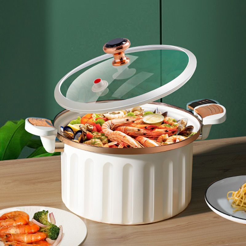 QuickChef | Non-stick geëmailleerde micro-snelkookpan – snelle kookpan, compact ontwerp
