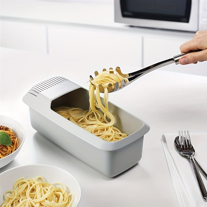 PastaPort | Spaghetti- en noedelbewaarbak – Plastic keukenbak voor het bewaren en koken van pasta