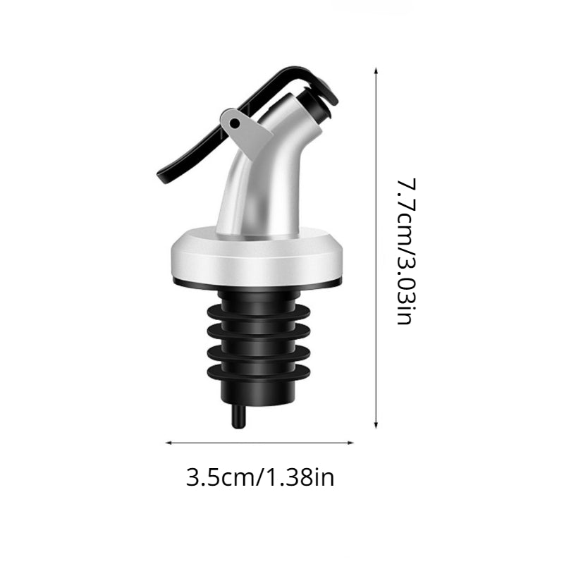 DrizzlePro | 3 stuks lekvrije olie- en azijnfles tuiten, siliconen tuitdispensers voor olijfolie, azijn, salade dressing