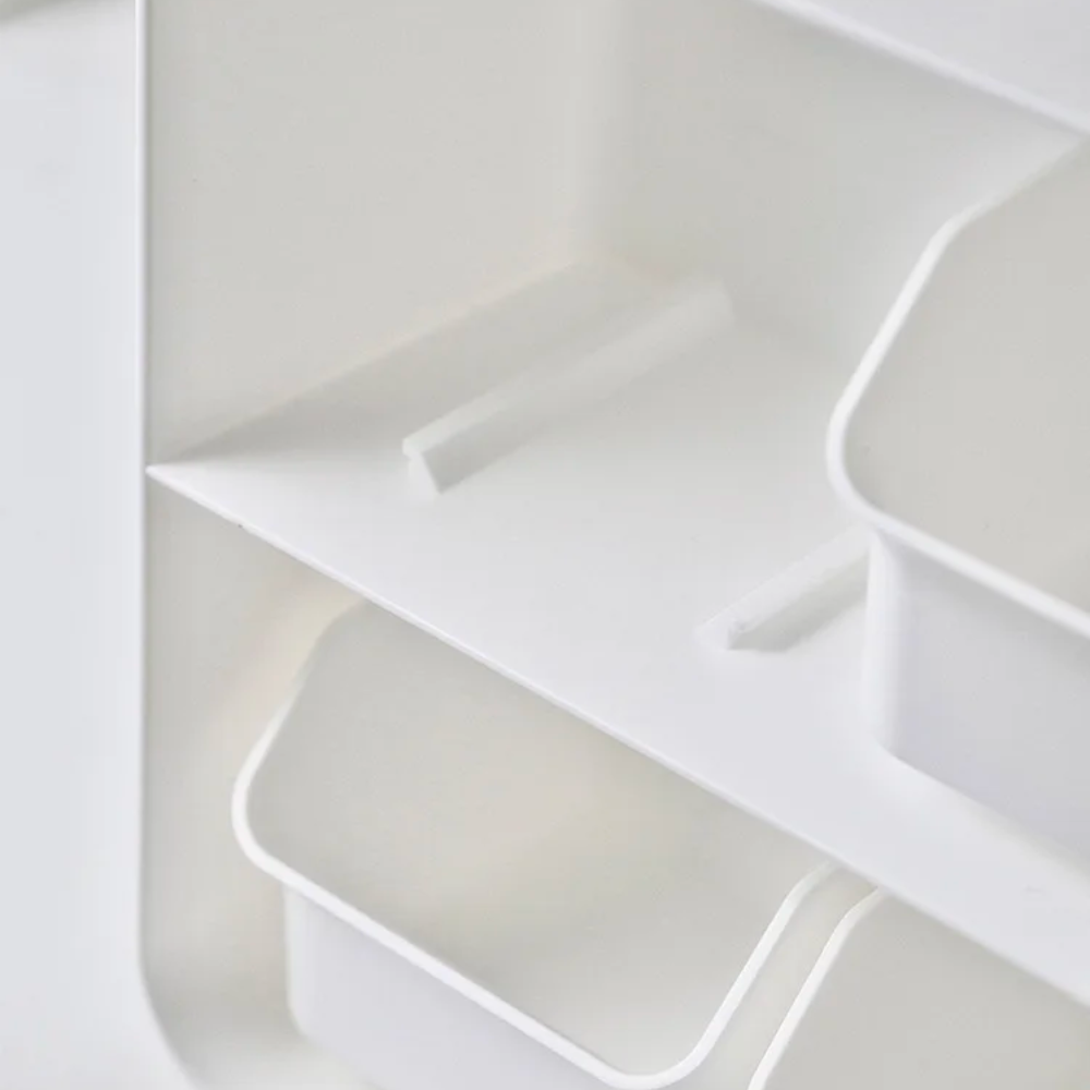PulliBox | 4-Vak Uittrekbare Bureau Organizer – Opbergdoos voor Kleine Items & Bureauspullen