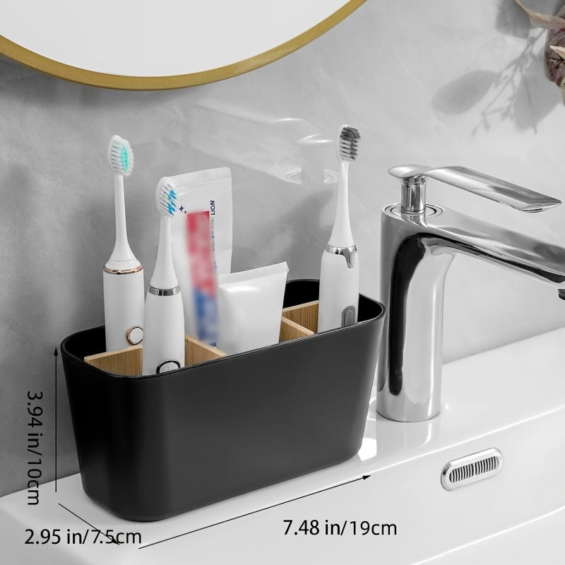 BrushHub | Ruimtebesparende tandenborstelhouder met 5 vakken - Badkamerorganizer voor tandenborstels en tandpasta
