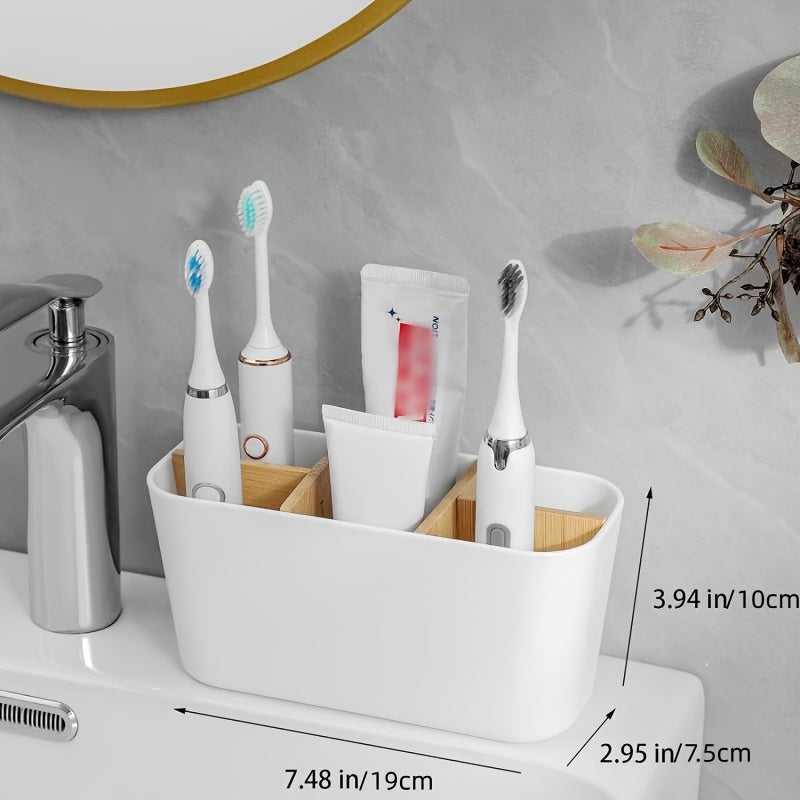 BrushHub | Ruimtebesparende tandenborstelhouder met 5 vakken - Badkamerorganizer voor tandenborstels en tandpasta