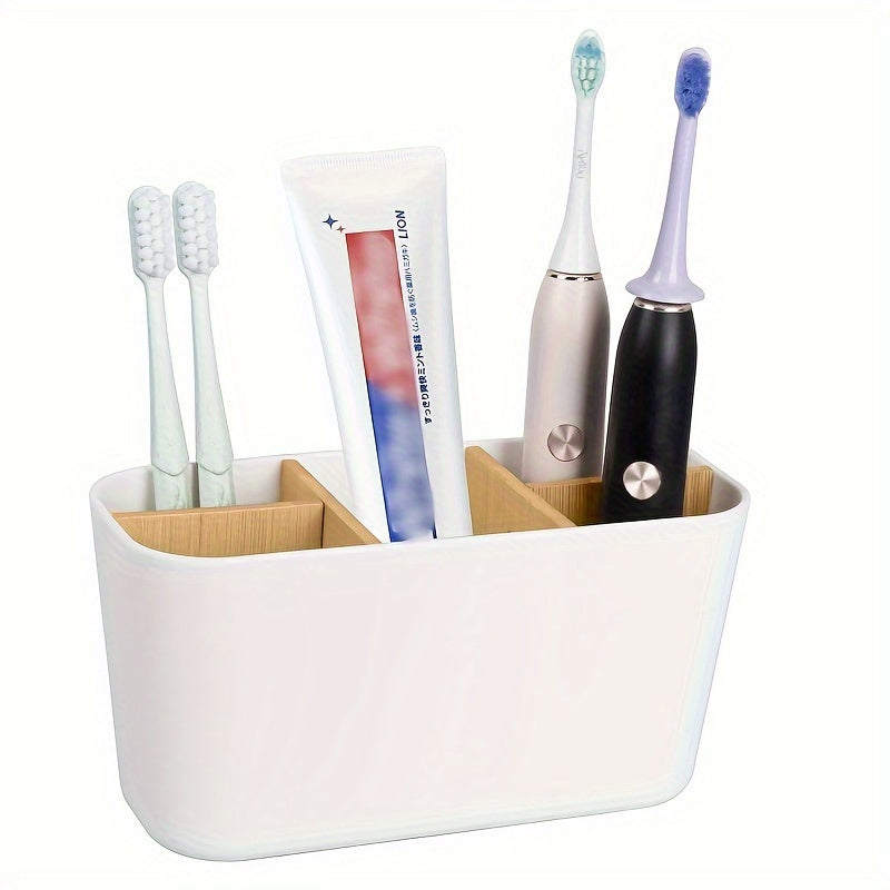 BrushHub | Ruimtebesparende tandenborstelhouder met 5 vakken - Badkamerorganizer voor tandenborstels en tandpasta