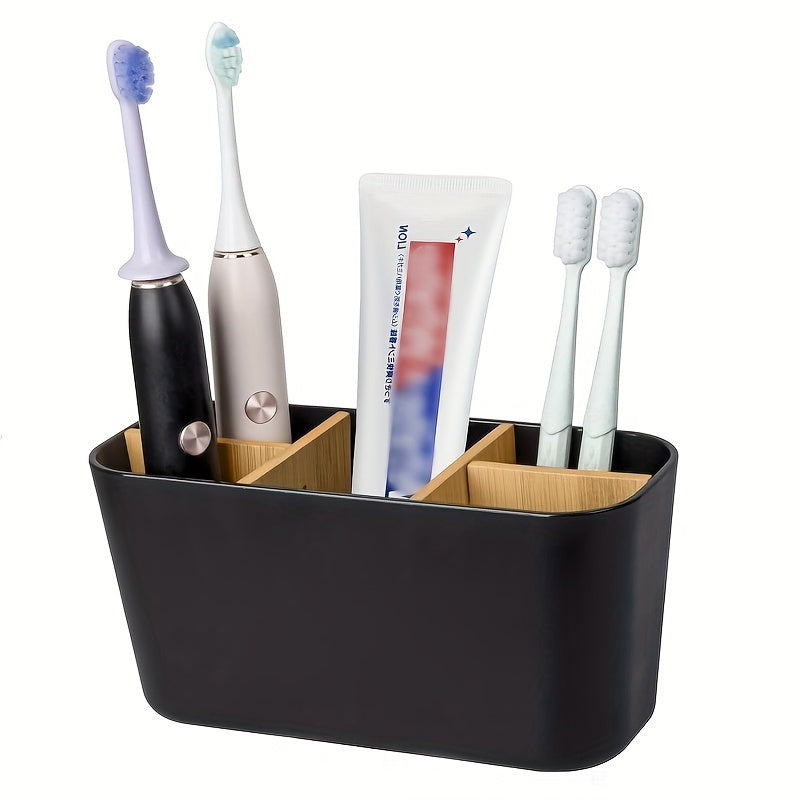 BrushHub | Ruimtebesparende tandenborstelhouder met 5 vakken - Badkamerorganizer voor tandenborstels en tandpasta