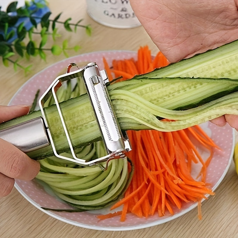 GratePro | Multifunctionele roestvrijstalen groente- en fruitschiller - ideaal voor aardappelen, komkommers, wortels en meer
