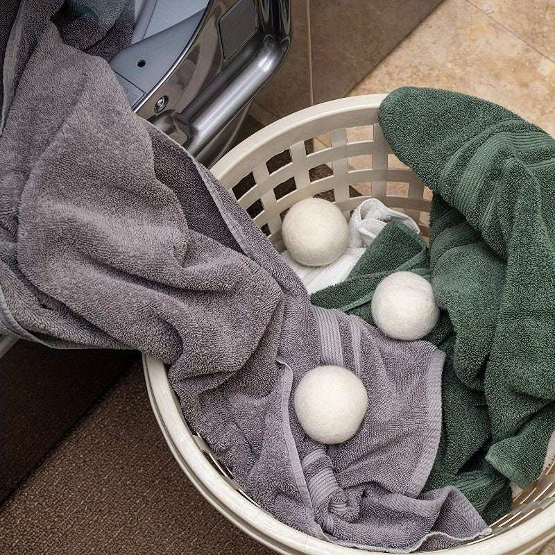 FluffOrb | Wollen Droogmolenbolletjes - Herbruikbare Wasverzachter & Anti-Kluwen Wasbolletjes voor Wasmachine