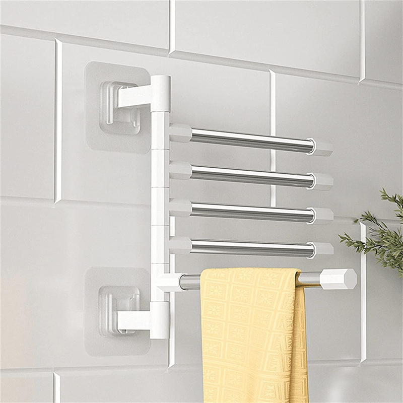 SlickRack | Wandhanddoekenrek met zuignap - badkameropbergsysteem zonder boren voor handdoeken en toiletartikelen