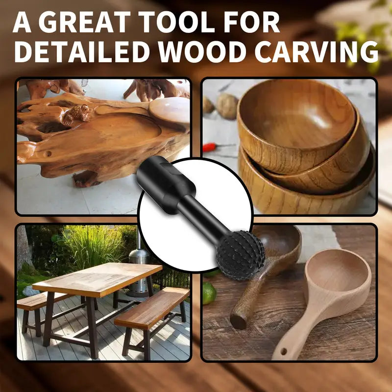 Engravix | Set roterende frezen van koolstofstaal – bolvormige frezen voor houtbewerking en graveren