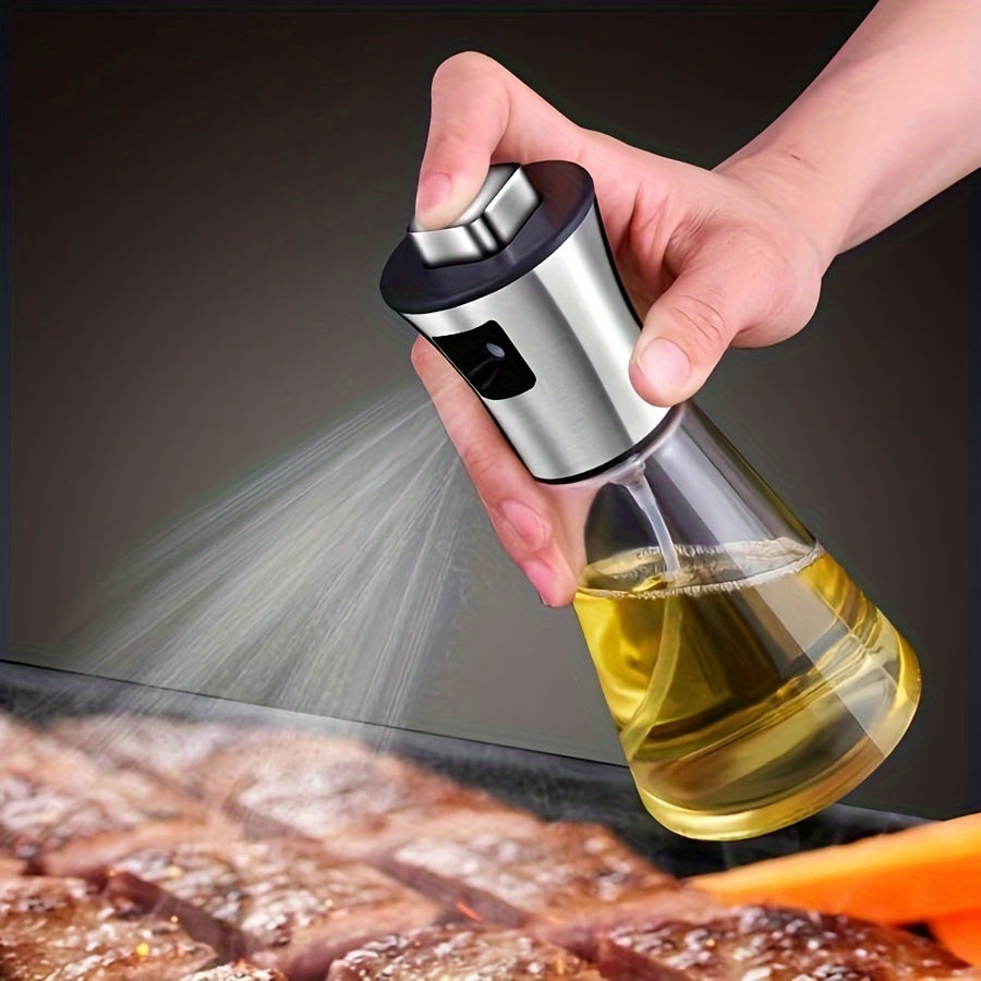 OilMist | Grote capaciteit glazen en 304 roestvrijstalen oliespuitfles – onder druk, BPA-vrij