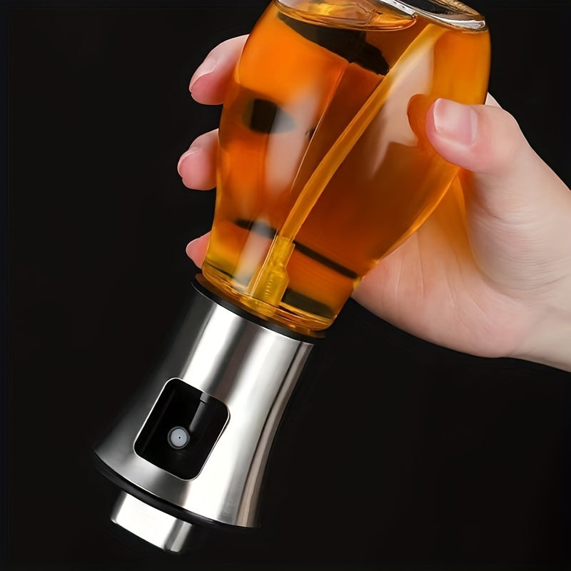 OilMist | Grote capaciteit glazen en 304 roestvrijstalen oliespuitfles – onder druk, BPA-vrij