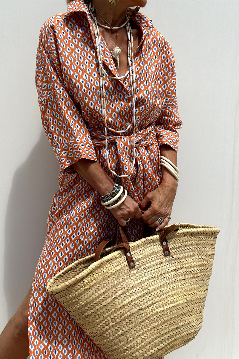Tyra | Geruite overhemdjurk voor dames – casual midi-tuniek met knoopsluiting