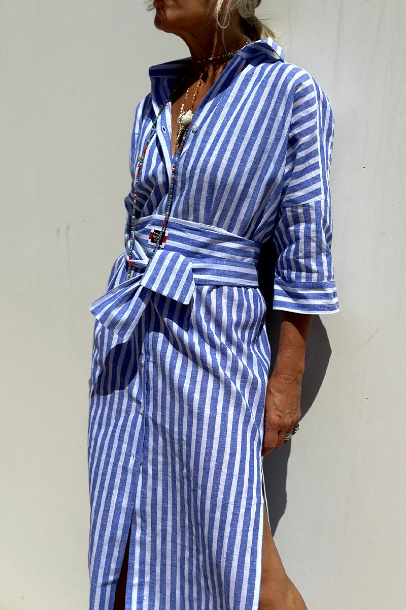 Tyra | Geruite overhemdjurk voor dames – casual midi-tuniek met knoopsluiting