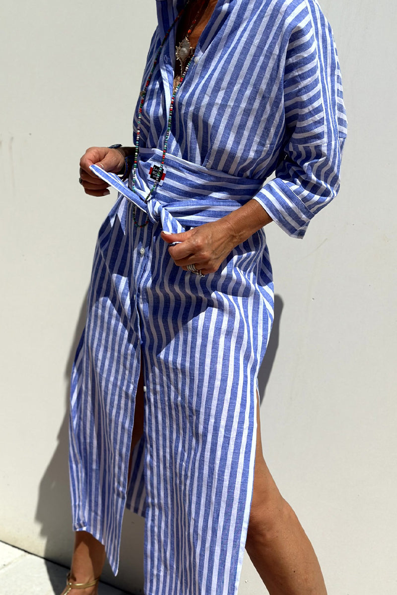 Tyra | Geruite overhemdjurk voor dames – casual midi-tuniek met knoopsluiting