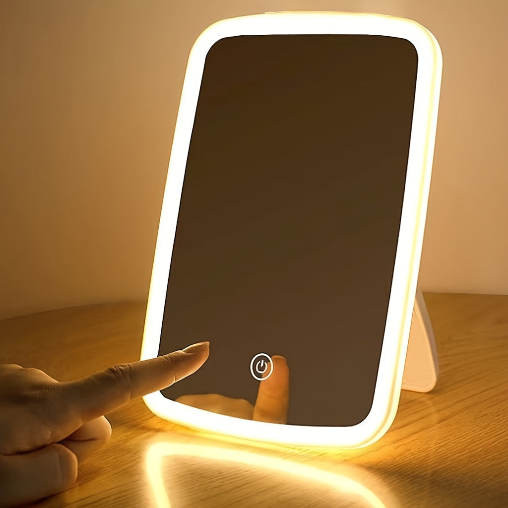 TouchLume | LED-make-upspiegel met aanraakbediening – dimbare verlichte make-upspiegel