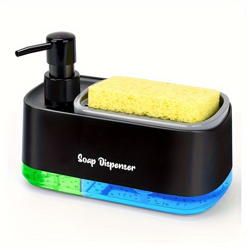 LatherLink | 2-in-1 dispenser voor vloeibare zeep met sponshouder