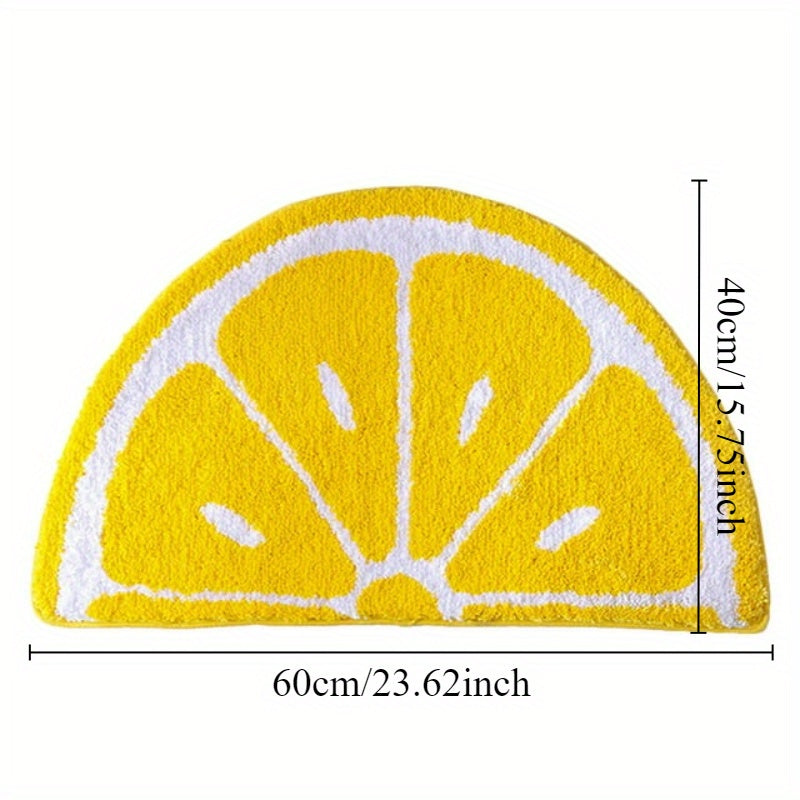 CitrusStep | Schattige Halfronde Citroenmat – Waterabsorberend, Antislip
