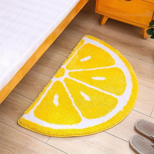 CitrusStep | Schattige Halfronde Citroenmat – Waterabsorberend, Antislip