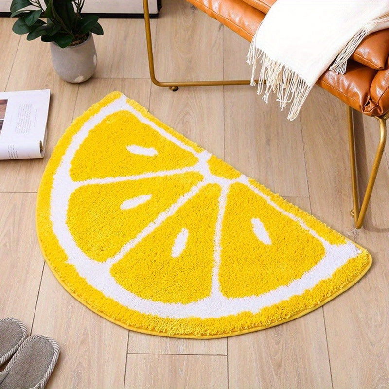 CitrusStep | Schattige Halfronde Citroenmat – Waterabsorberend, Antislip