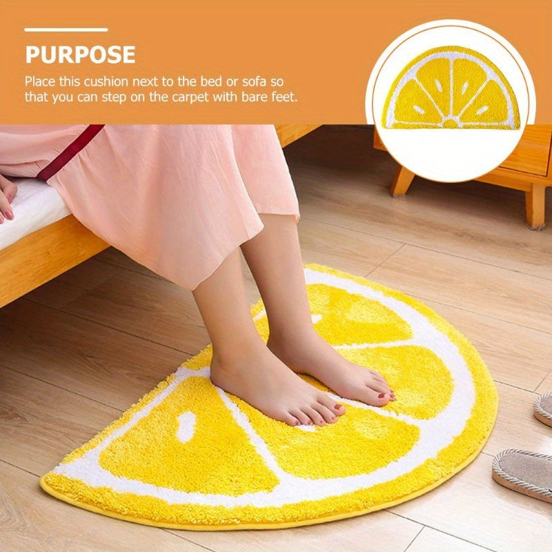 CitrusStep | Schattige Halfronde Citroenmat – Waterabsorberend, Antislip