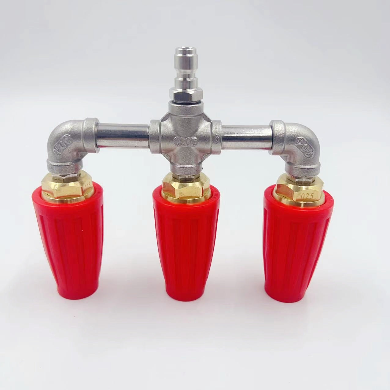 DualJet | Twin & Triple Turbo-sproeikop – Roestvrijstalen hogedrukreinigerhulpstuk