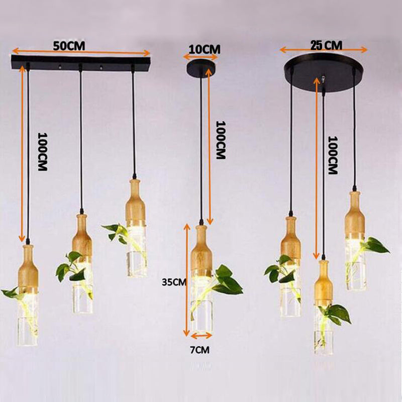 GlowSprout | Moderne Houten LED Plant Hanglamp - Stijlvolle Milieuvriendelijke Hanglamp