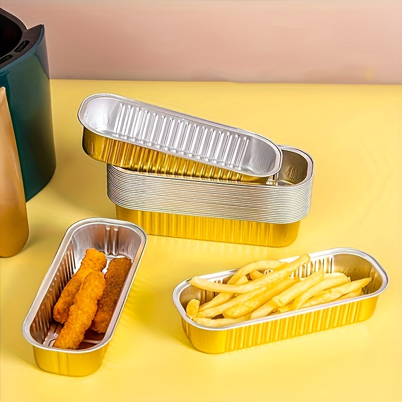 FoilFlex | 20 stuks antiaanbak aluminiumfolie bakjes – hittebestendig, herbruikbaar, rechthoekig