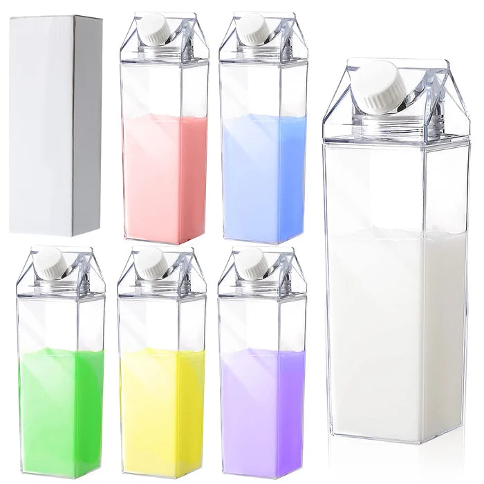 CrystalCart | Transparante Melkkarton – BPA-vrije Voedselveilige Plastic Fles