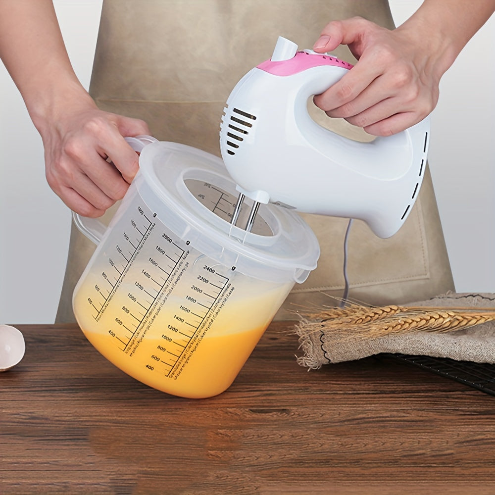 MixGuard | 2.5L Bak maatbeker & mengkom met spatwaterdicht deksel - ideaal voor koken en bakken
