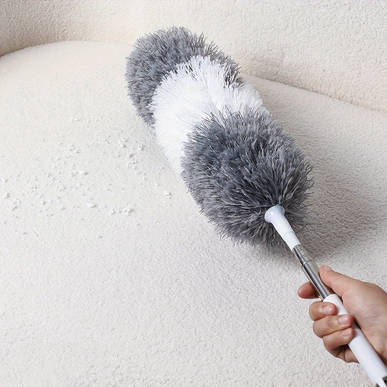 StretchDuster | Uitschuifbare microvezel stofdoek met buigbare kop - ideaal voor hoge plafonds