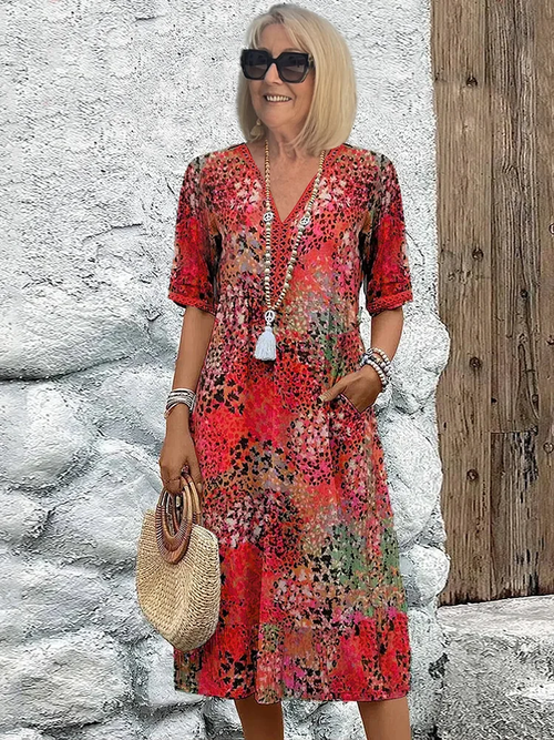 Ardynia | Dames Chic Midi Jurk – Stijlvolle Outfit voor Elke Dag en Speciale Gelegenheden
