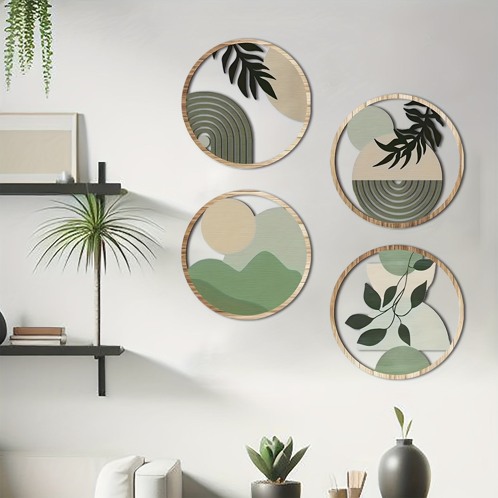 WoodlandEcho | Boheemse houten muurkunst - Rustieke Boerderij Holle Sculpturen