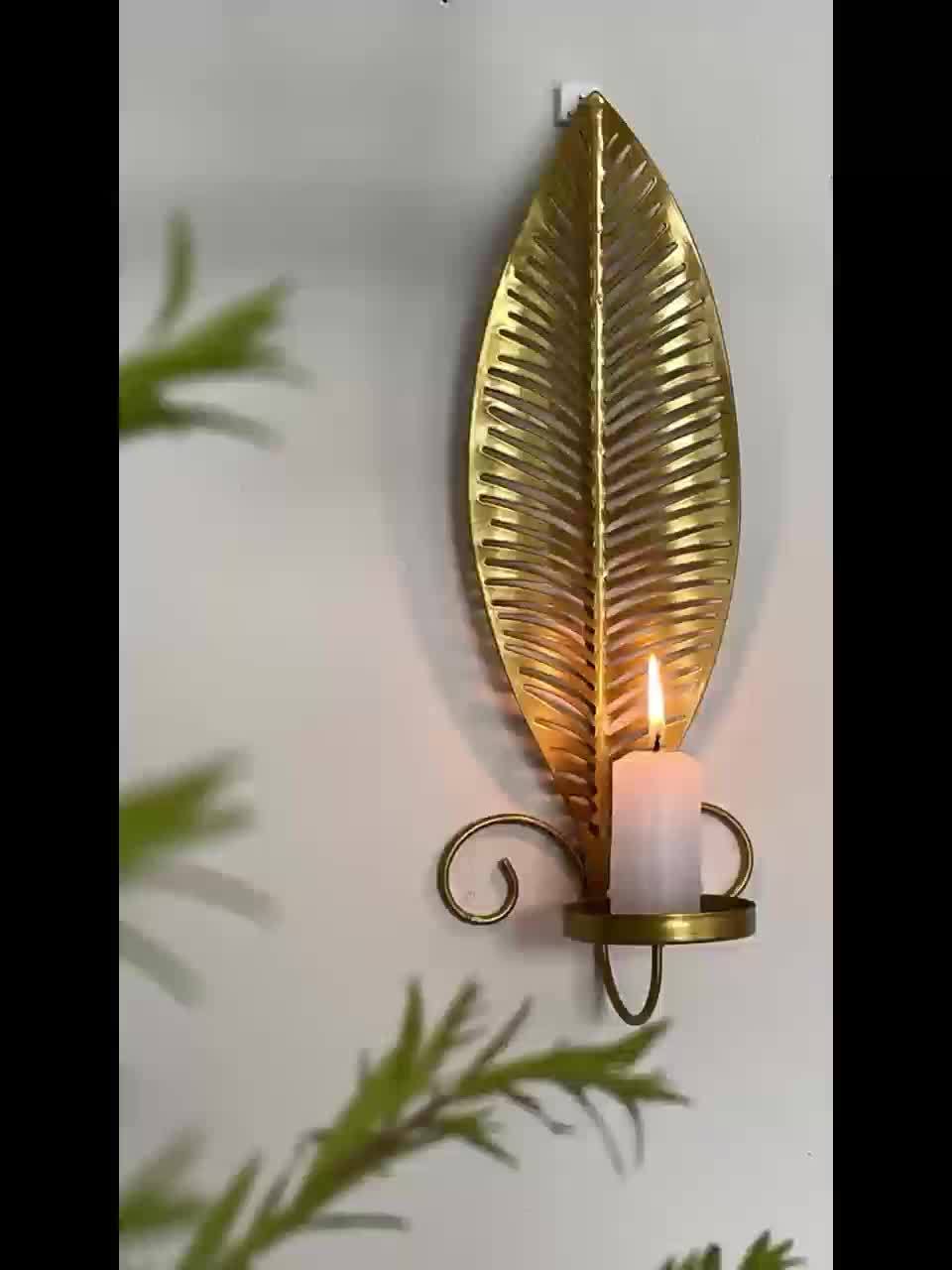 ScandiFlare | Elegante wandkandelaars - Decoratieve woonaccessoires met bladmotief