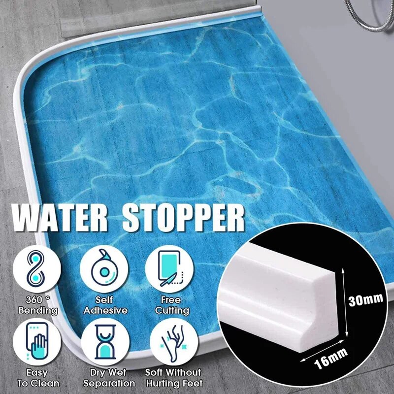 WaterBlock | Siliconen doucheafsluiting voor waterdichte bescherming - Eenvoudige installatie & duurzaam voor badkamers