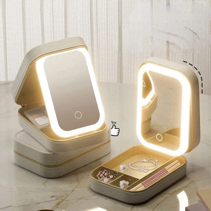GlowVault | Draagbare cosmeticatas met LED spiegel voor make-up organisatie & reizen