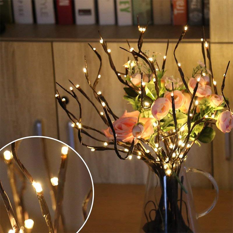 FlareTwigs | LED Decoratief Twijglampje - Takkenontwerp, Batterijgevoed voor Home Decor & Sfeerverlichting