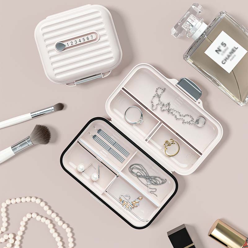 MediPod | Mini draagbare pillendoos - Waterdichte Reis Pillen Organisator, Compact Medicijndoosje met Compartimenten