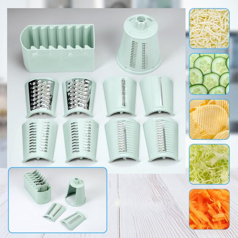 ChopEase | 5-in-1 Voedselhakker – Handmatige Groente- & Fruitmolen, Kaasrasp, Handheld Keukensnijder