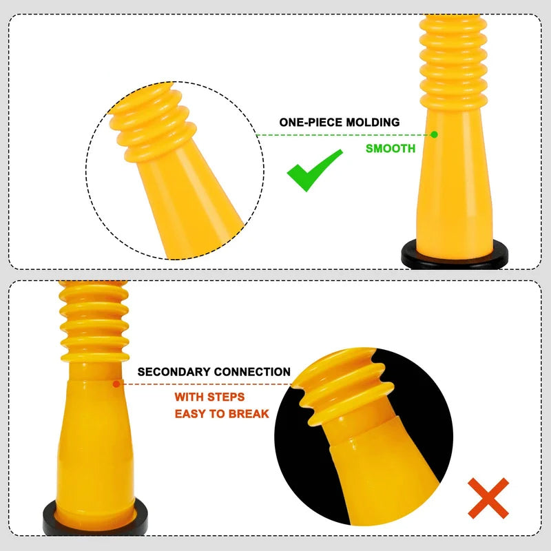 Nozzix | Geüpgradede Brandstofkan Tuit – Flexibele HDPE Tuit, Universele Vervanging