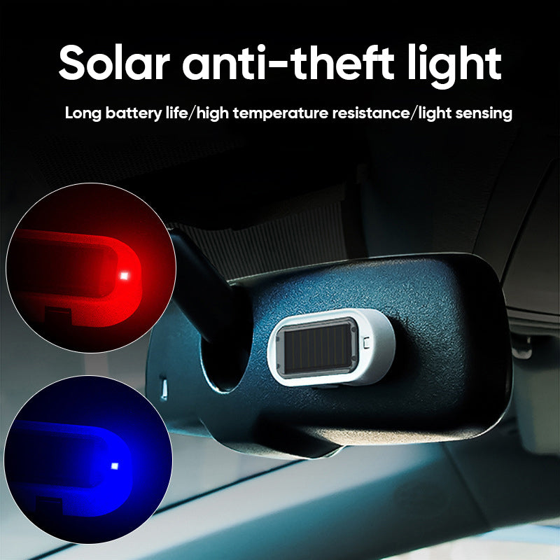 GuardBlink | Zonne-energie Auto Alarm Waarschuwingslamp – Anti-diefstal LED Beveiligingsknipperlicht