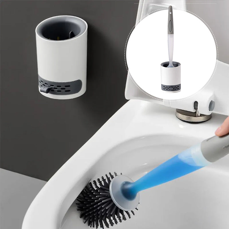 SaniBrush | Siliconen Toiletborstel met Navulbare Dispenserhendel voor Eenvoudige Reiniging & Hygiëne