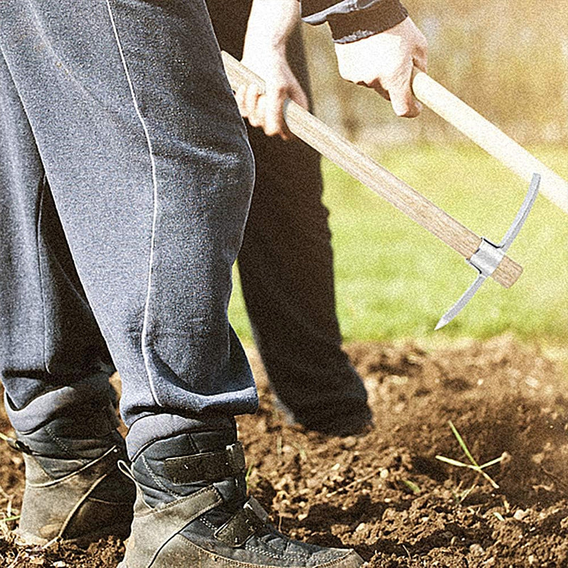RootPick | Roestvrijstalen Tuinhak met Dubbele Kop – Zware Tuinmattock