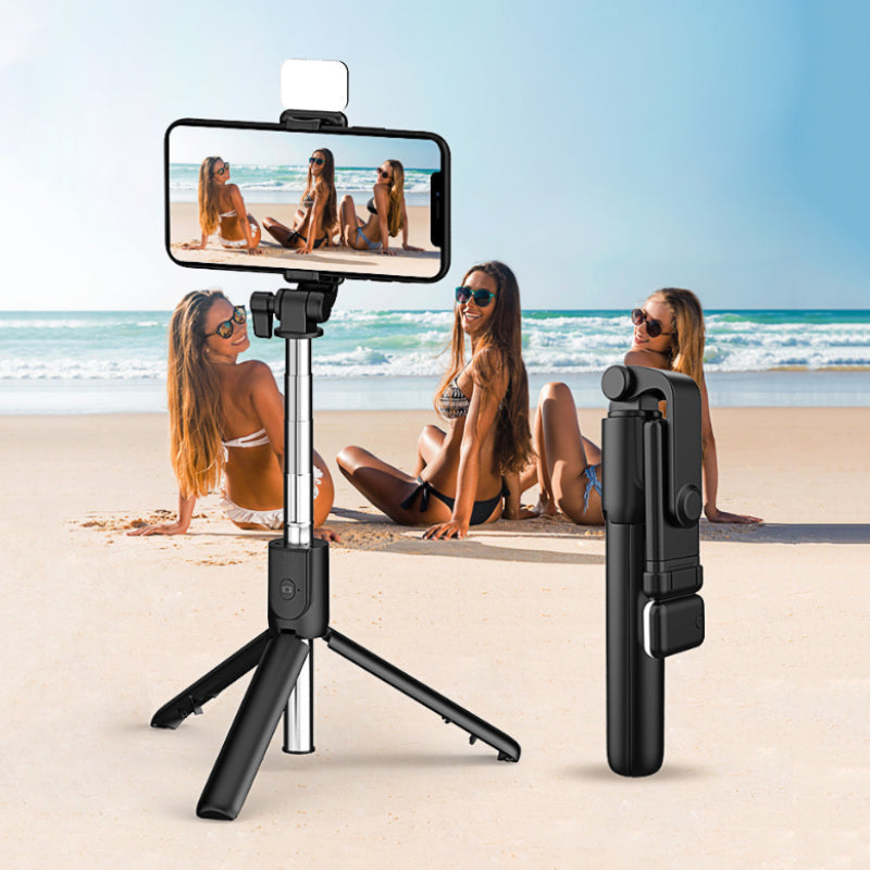 FlickStick | 6-in-1 Selfie Stick met Statief & Licht - Bluetooth Afstandsbediening, Opvouwbaar, Uitschuifbaar