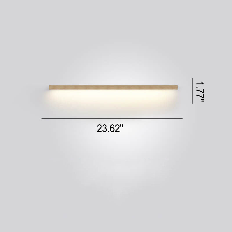 StripGlow | Minimalistische houten LED-wandlamp - Japans geïnspireerd, slank ontwerp