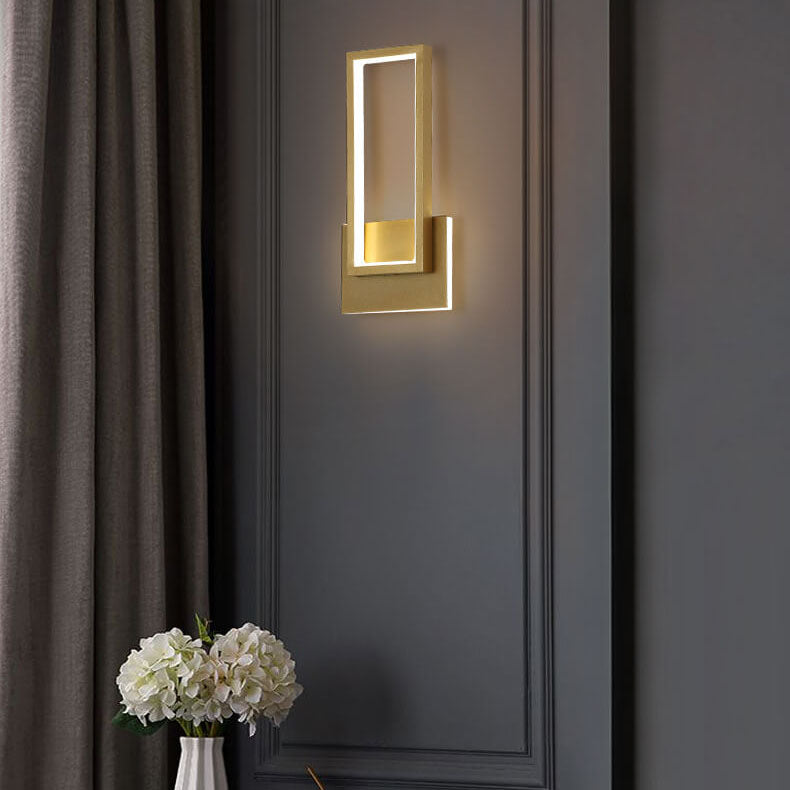 GlimLux | Moderne Gouden LED Wandlamp - Minimalistische Verlichting voor Woonkamer, Slaapkamer & Hal