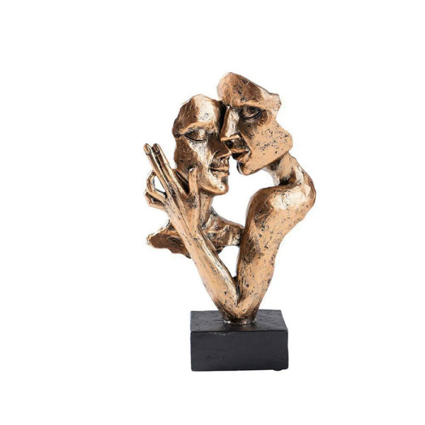 Sculpta | Abstracte kus-sculptuur – Modern artistiek beeld van een stel, decoratief accent