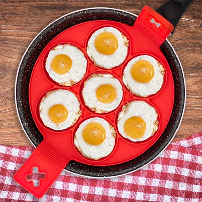 FlipJoy | Siliconen pannenkoeken- en eiervorm, handig hulpmiddel voor het ontbijt