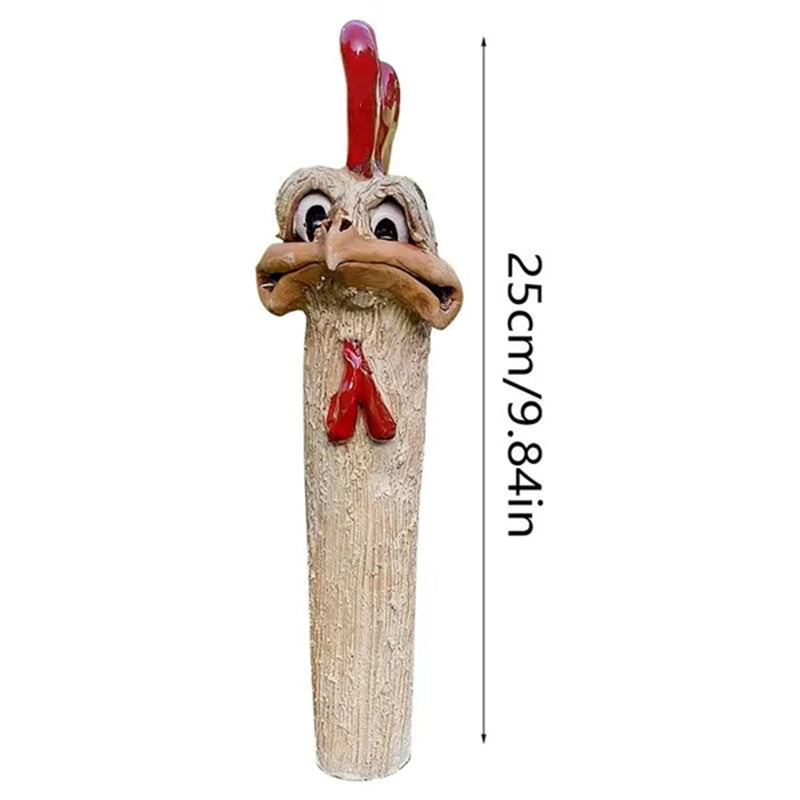 TricksterBird | Grappige Tuindecoratie – Verborgen Langnek Kip/Ostrich Beeld