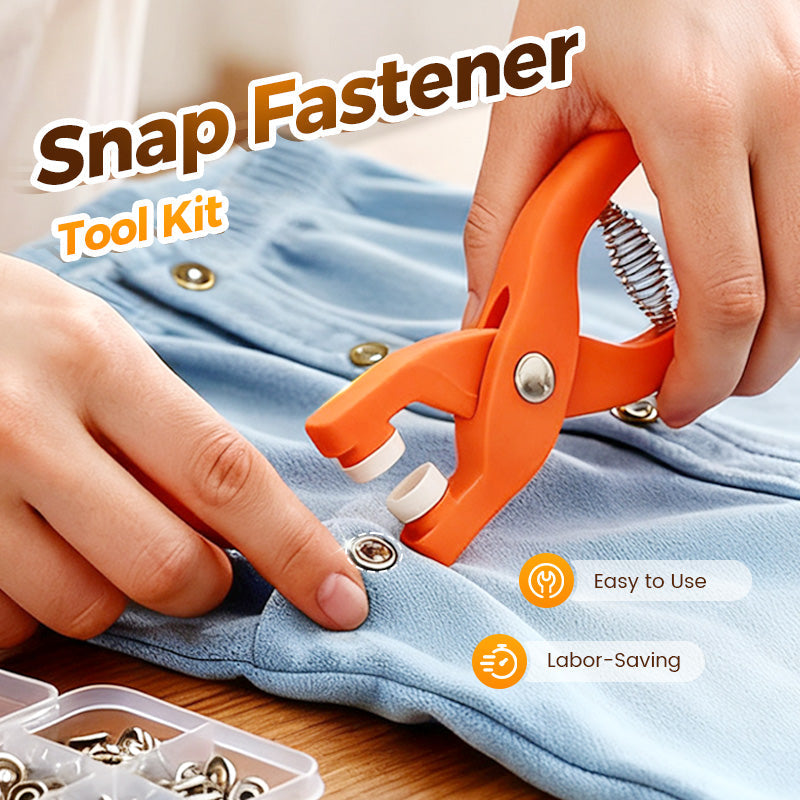 SnapSmith | Metalen drukknopen en tanggereedschapsset – DIY-kledingknutselset met opbergdoos