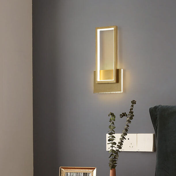 GlimLux | Moderne Gouden LED Wandlamp - Minimalistische Verlichting voor Woonkamer, Slaapkamer & Hal