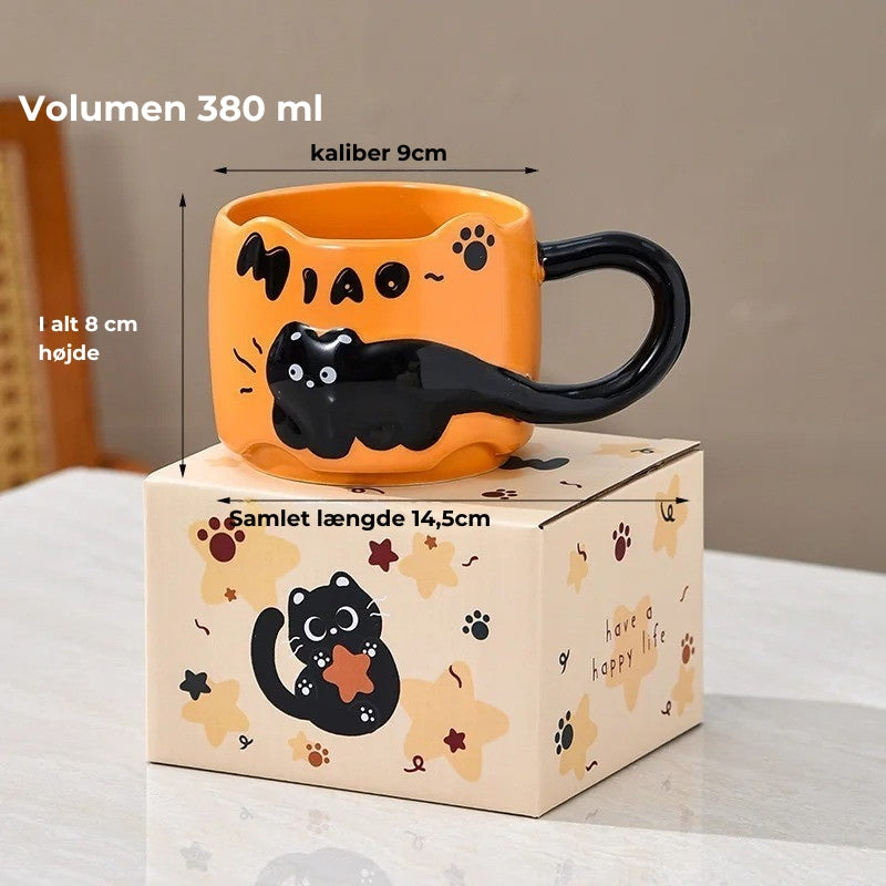 WhiskerStack | Stapelbare Keramische Kattenmokken - Schattige Koffie- & Theekopjes met Handvat